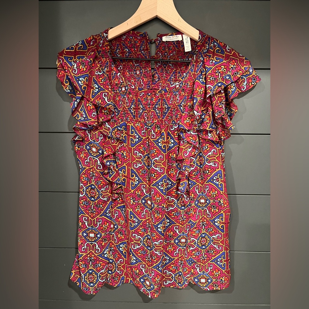 Anthropologie Women's Patterned Sleeveless Top